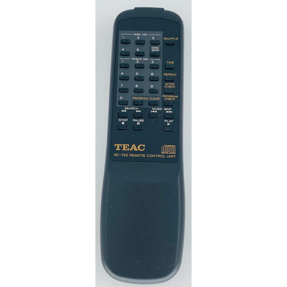 Teac Remote Control Rc 722 Original CD Player Changer OEM Replacement Untested - Picture 7 of 7